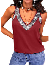 Camiseta sin mangas con lentejuelas